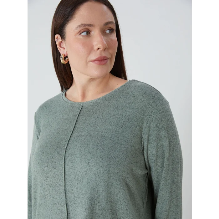 LCWAIKIKI Classic YEŞİL Bisiklet Yaka Kadın Tişört