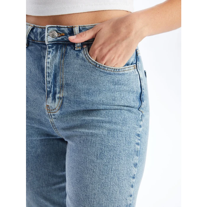 XSIDE MAVİ Mom Fit Kadın Jean Pantolon