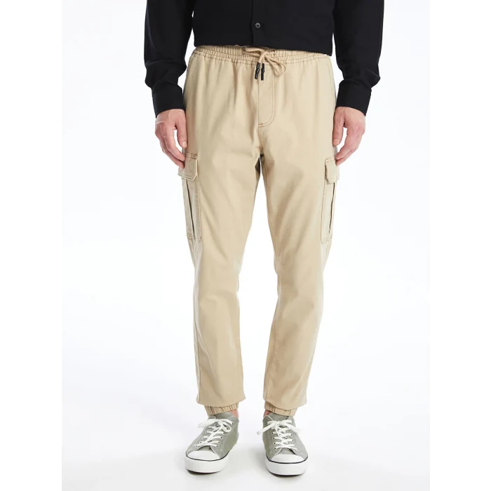 LCW Casual BEJ Standart Kalıp Gabardin Erkek Kargo Pantolon