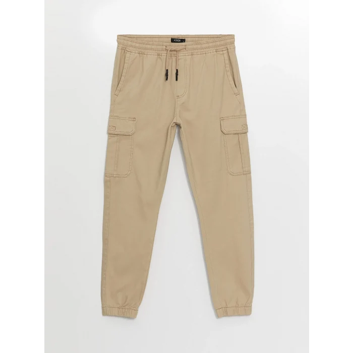 LCW Casual BEJ Standart Kalıp Gabardin Erkek Kargo Pantolon