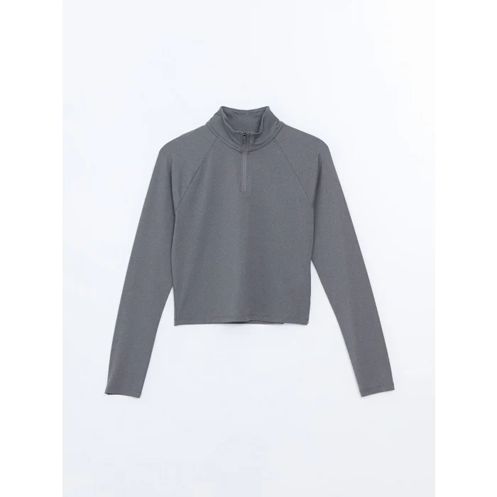 XSIDE ACTIVE ANTRASİT Dik Yaka Kadın Spor Tişört