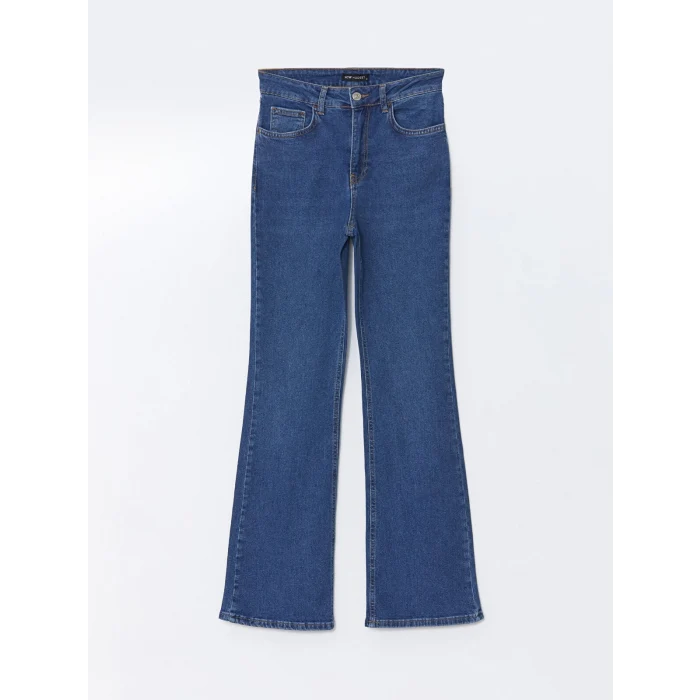 LCW Modest İNDİGO Mars Flare Kadın Jean Pantolon