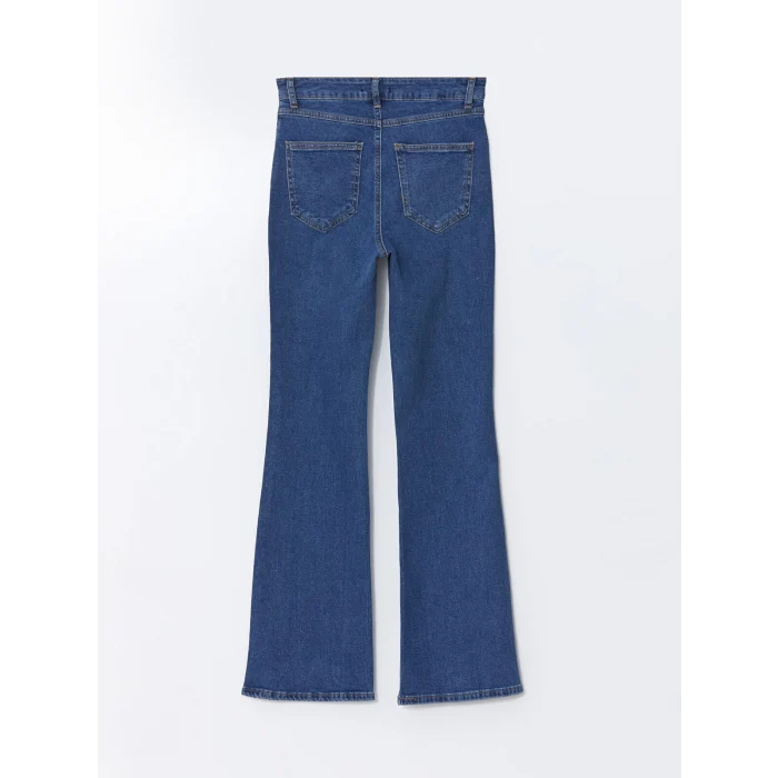LCW Modest İNDİGO Mars Flare Kadın Jean Pantolon