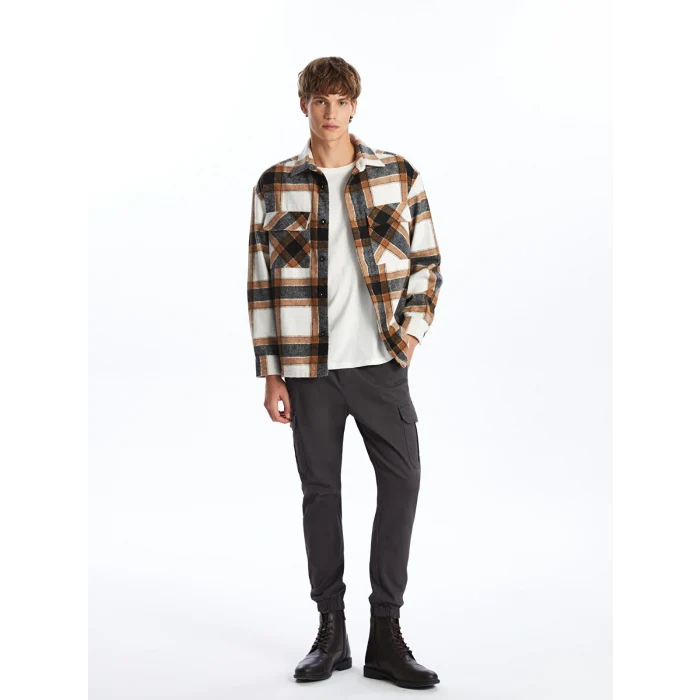 LCW Casual ANTRASİT Standart Kalıp Gabardin Erkek Kargo Pantolon