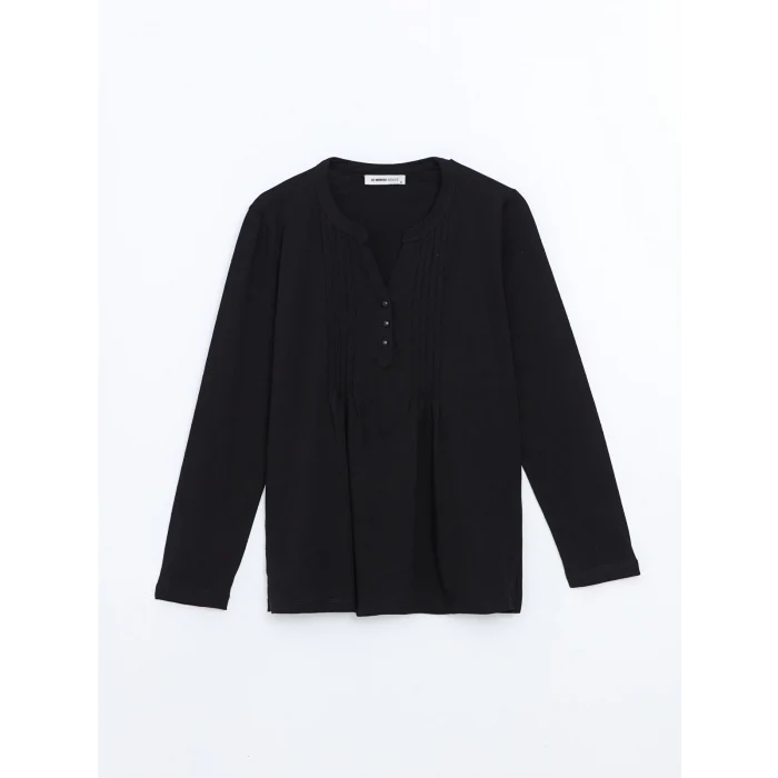 LCW Grace SİYAH Kaçık Yaka Kadın Bluz