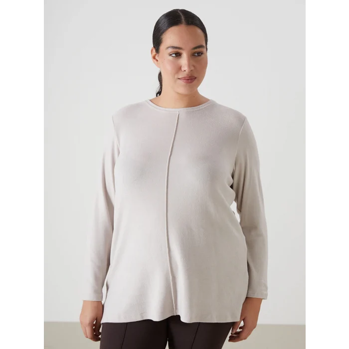 LCWAIKIKI Classic BEJ Bisiklet Yaka Kadın Tişört