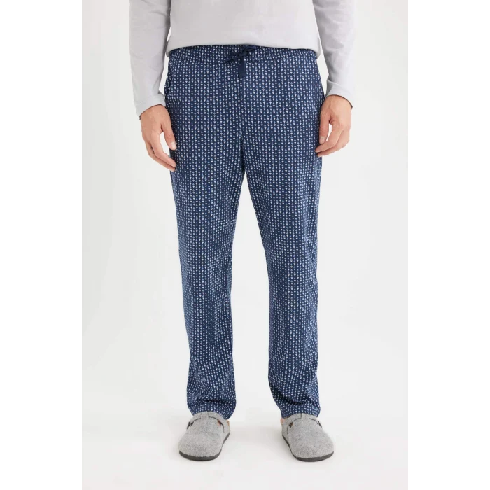 Defacto D8227 Gri Regular Fit Kareli Cepli Pijama Altı