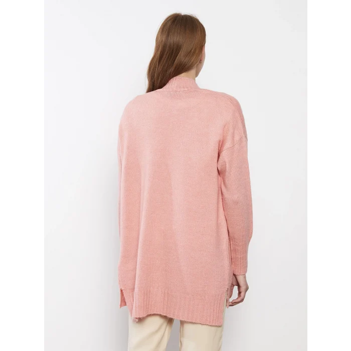 LCW Vision PEMBE Şal Yaka Düz Uzun Kollu Kadın Triko Hırka