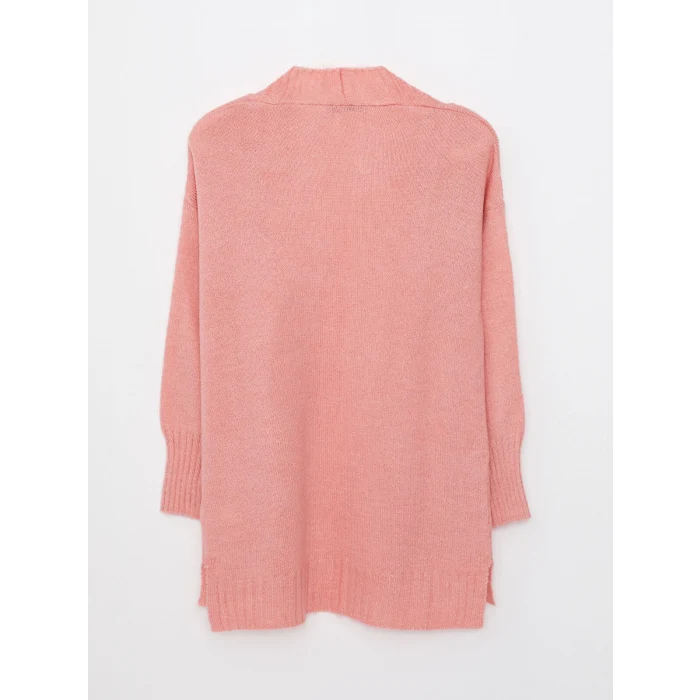 LCW Vision PEMBE Şal Yaka Düz Uzun Kollu Kadın Triko Hırka