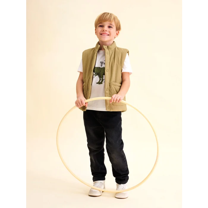 LCW Kids SİYAH Beli Lastikli Erkek Bebek Jean Pantolon