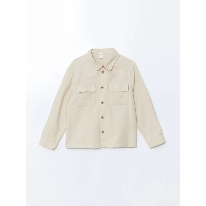 LCW Kids GRİ Basic Uzun Kollu Erkek Çocuk Gömlek ve Pantolon 2li