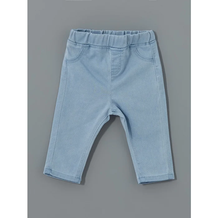 LCW baby EKRU Bisiklet Yaka Baskılı Erkek Bebek Tişört ve Pantolon 2li