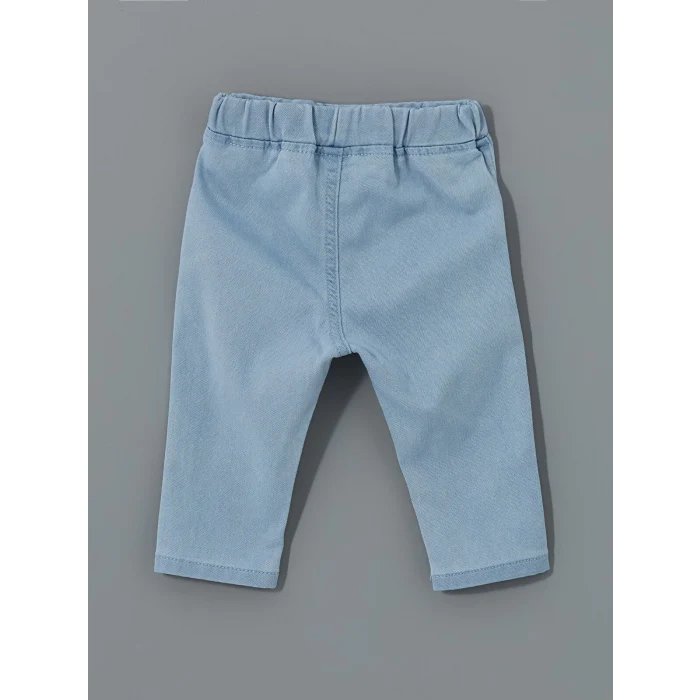 LCW baby EKRU Bisiklet Yaka Baskılı Erkek Bebek Tişört ve Pantolon 2li