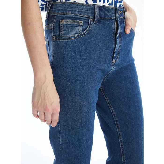 LCWAIKIKI Classic İNDİGO Mars Flare Kadın Jean Pantolon