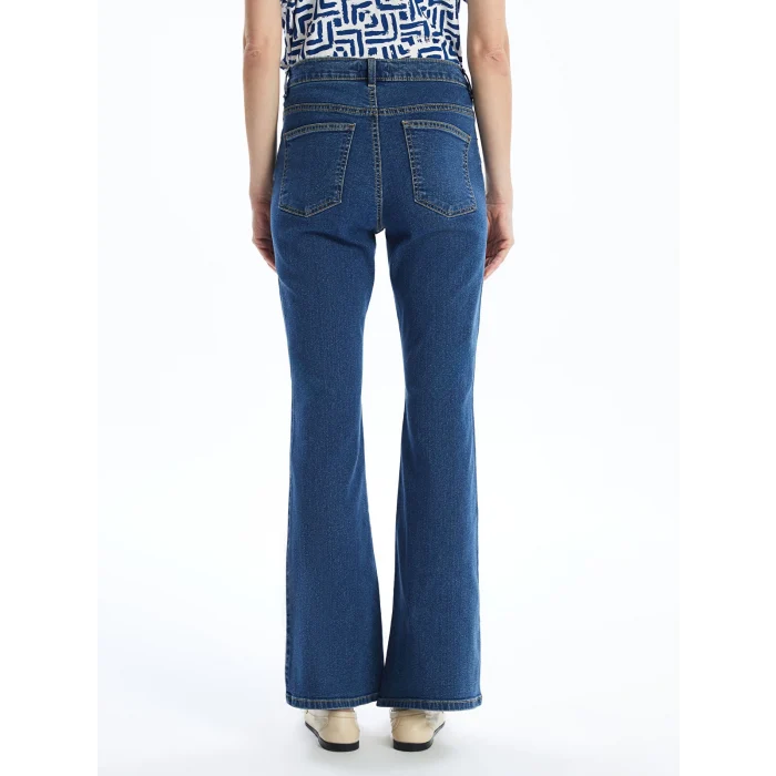 LCWAIKIKI Classic İNDİGO Mars Flare Kadın Jean Pantolon