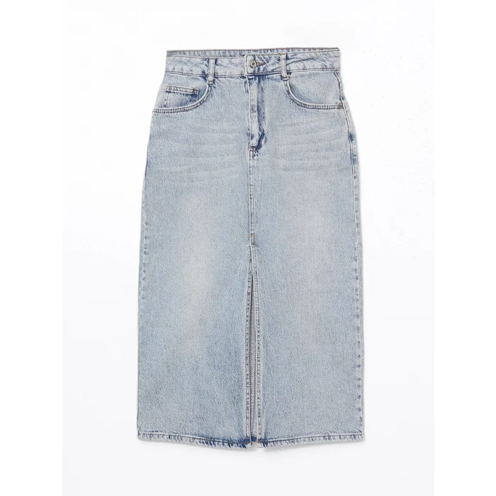 LCW Vision İNDİGO Dar Fit Kadın Jean Etek