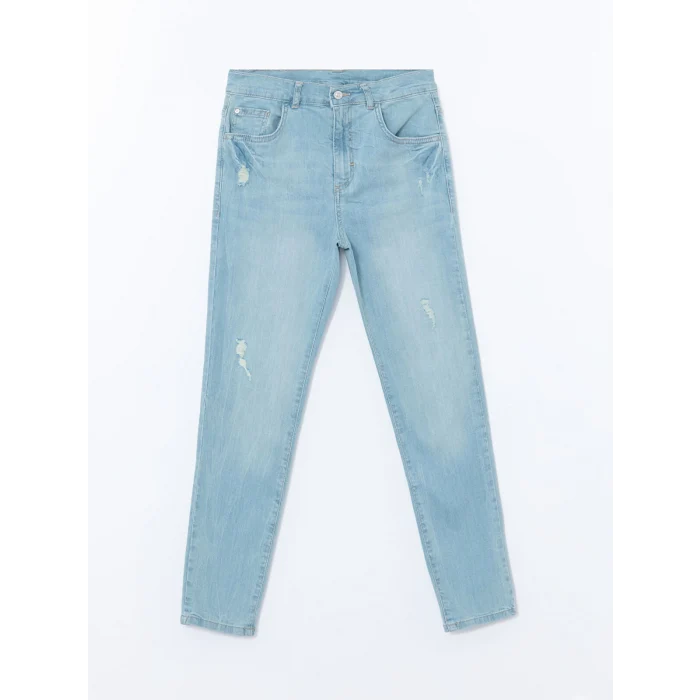 LCW Kids İNDİGO Beli Ayarlanabilir Lastikli Erkek Çocuk Jean Pantolon