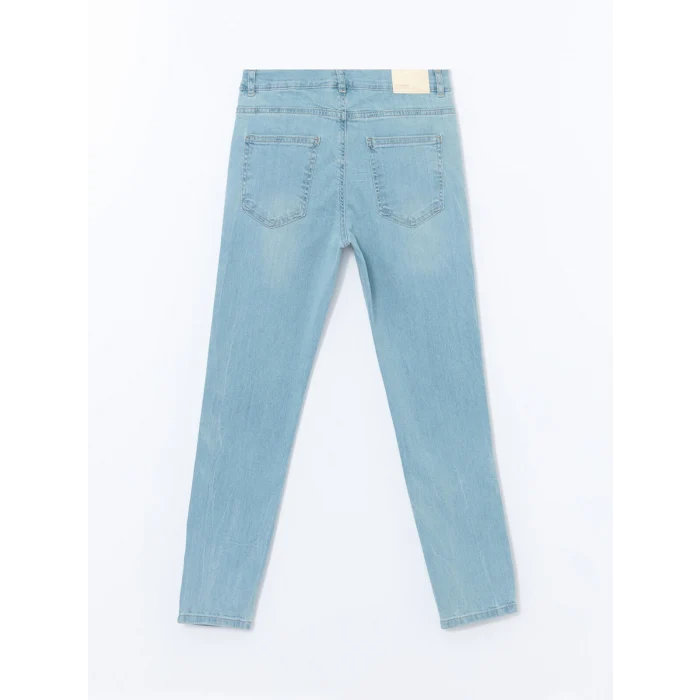 LCW Kids İNDİGO Beli Ayarlanabilir Lastikli Erkek Çocuk Jean Pantolon