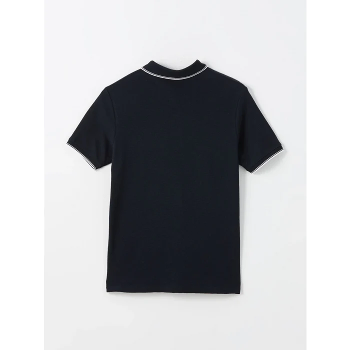 LCWAIKIKI Classic LACİVERT Polo Yaka Kısa Kollu Erkek Dokulu Tişört