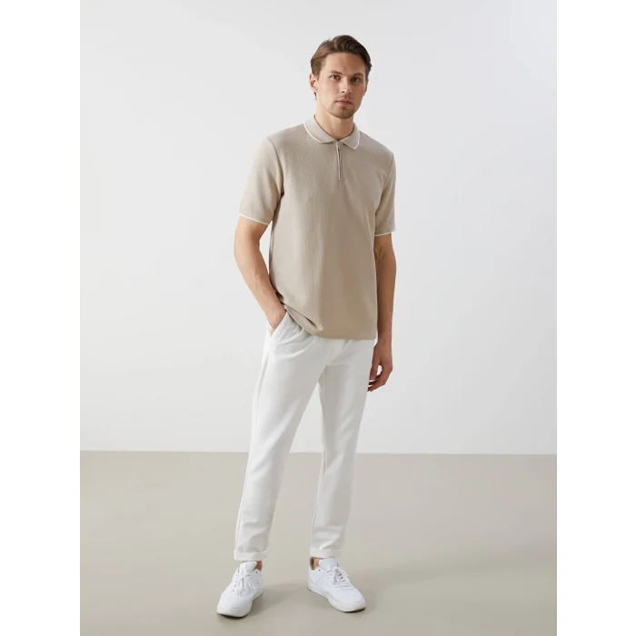 LCW Vision BEJ Polo Yaka Kısa Kollu Erkek Tişört