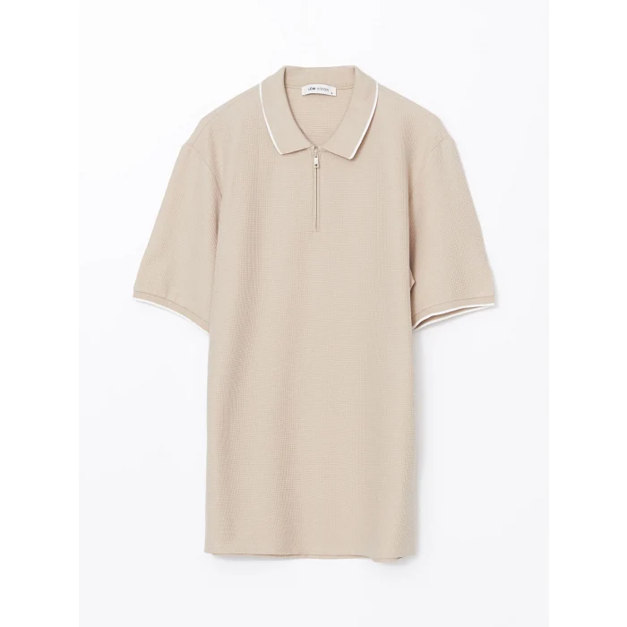 LCW Vision BEJ Polo Yaka Kısa Kollu Erkek Tişört