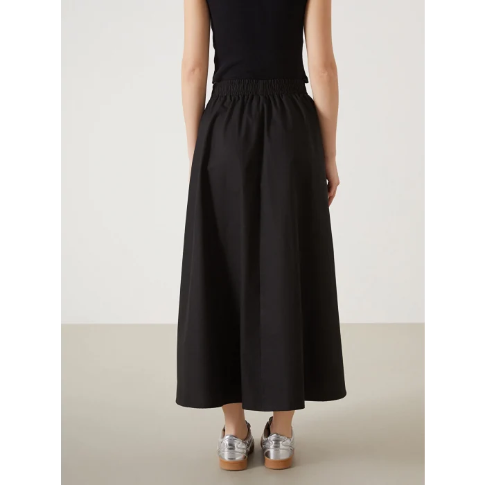 XSIDE SİYAH Beli Lastikli Kadın Etek