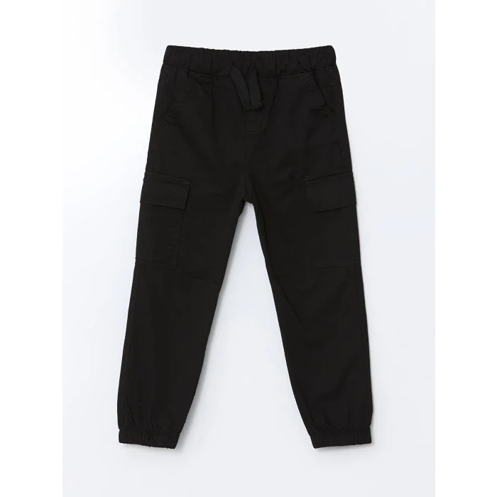 LCW Kids SİYAH Beli Lastikli Erkek Çocuk Jogger Pantolon