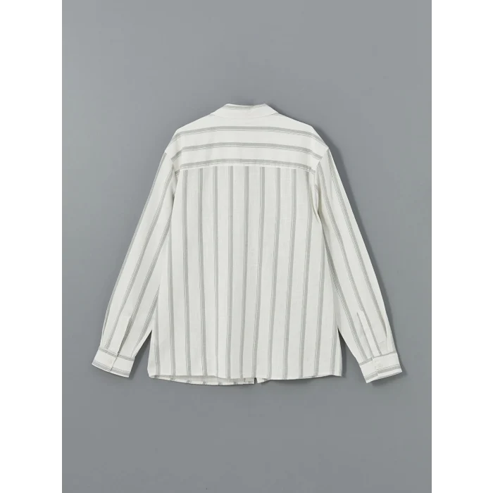 XSIDE YEŞİL Regular Fit Uzun Kollu Çizgili Erkek Gömlek