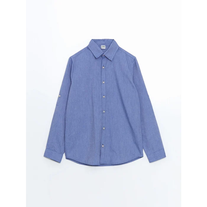 LCW Kids MAVİ Erkek Çocuk Oxford Gömlek