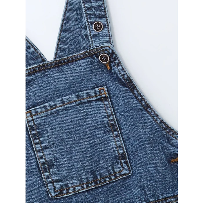 LCW Kids İNDİGO Kare Erkek Çocuk Jean Salopet