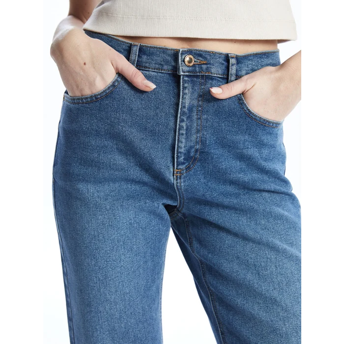 LCW Jeans İNDİGO Straight Fit Kadın Jean Pantolon