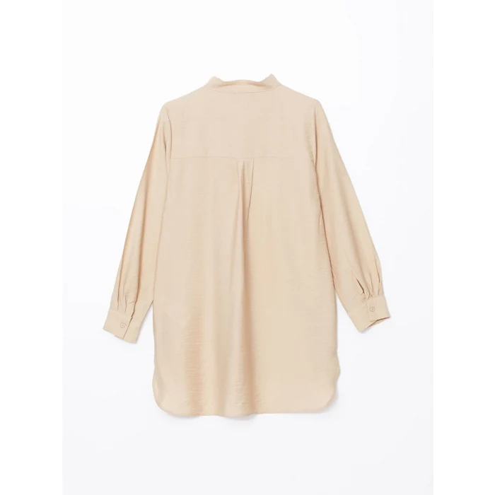 LCWAIKIKI Classic BEJ Hakim Yaka Kadın Gömlek Tunik