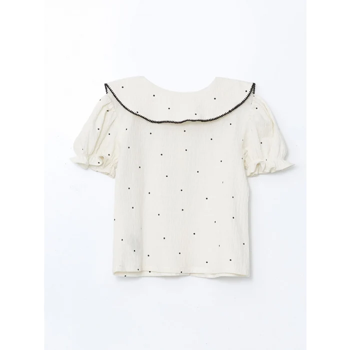 LCW Kids EKRU Bebe Yaka Kız Çocuk Gömlek ve Şort Etek 2li