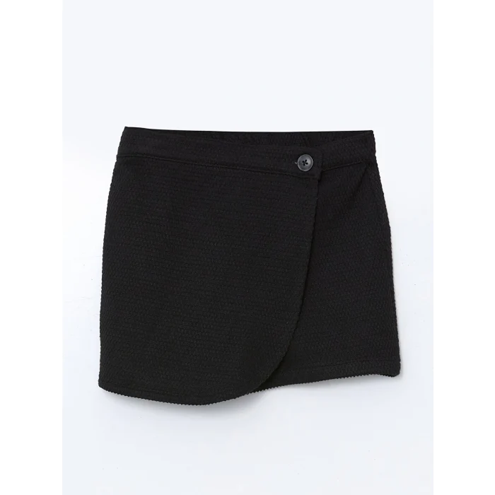 LCW Kids EKRU Bebe Yaka Kız Çocuk Gömlek ve Şort Etek 2li