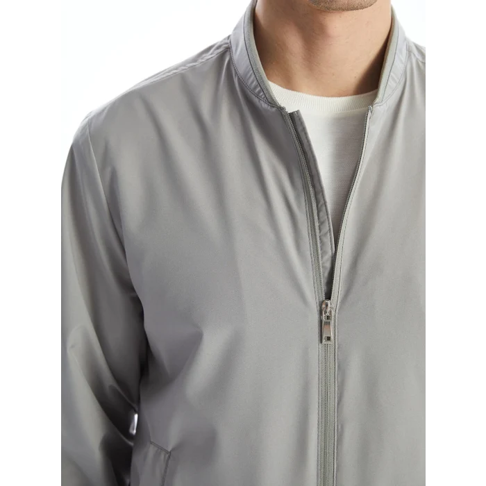 LCWAIKIKI Classic GRİ Standart Kalıp Kolej Yaka Erkek Mont