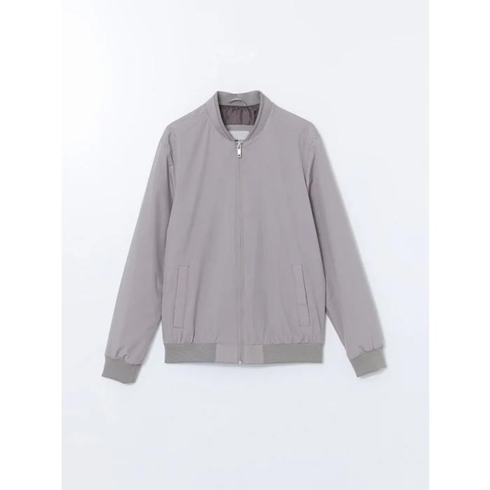 LCWAIKIKI Classic GRİ Standart Kalıp Kolej Yaka Erkek Mont