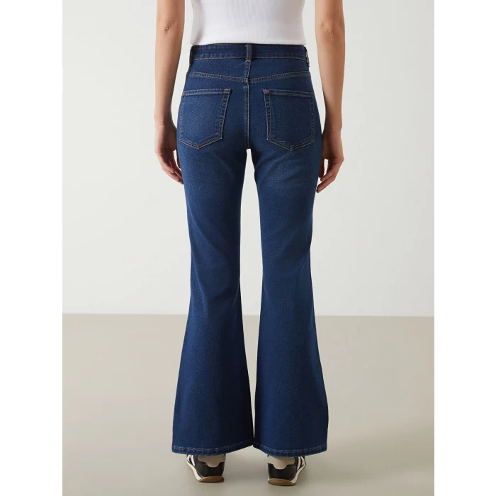 LCW Jeans İNDİGO Mars Flare Kadın Jean Pantolon