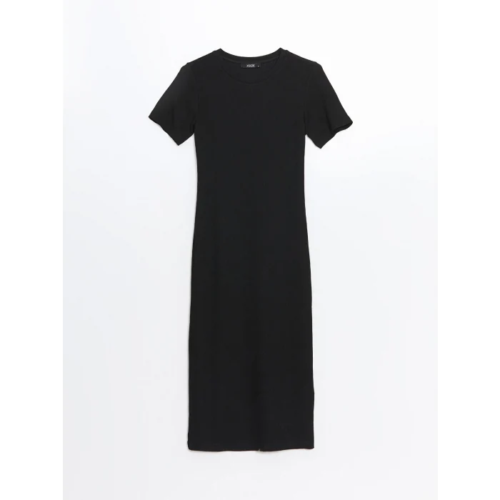 XSIDE SİYAH Bisiklet Yaka Kadın Bodycon Elbise