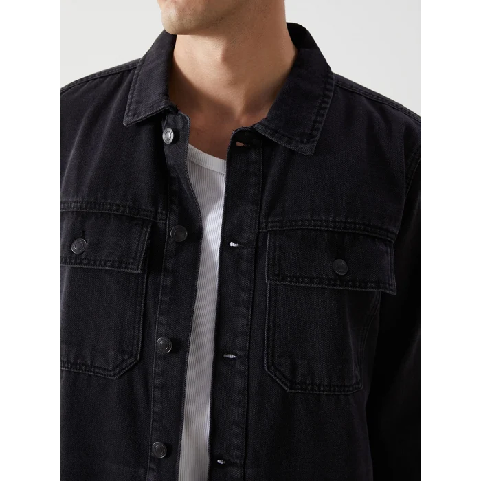 LCW Jeans SİYAH Standart Kalıp Erkek Jean Ceket