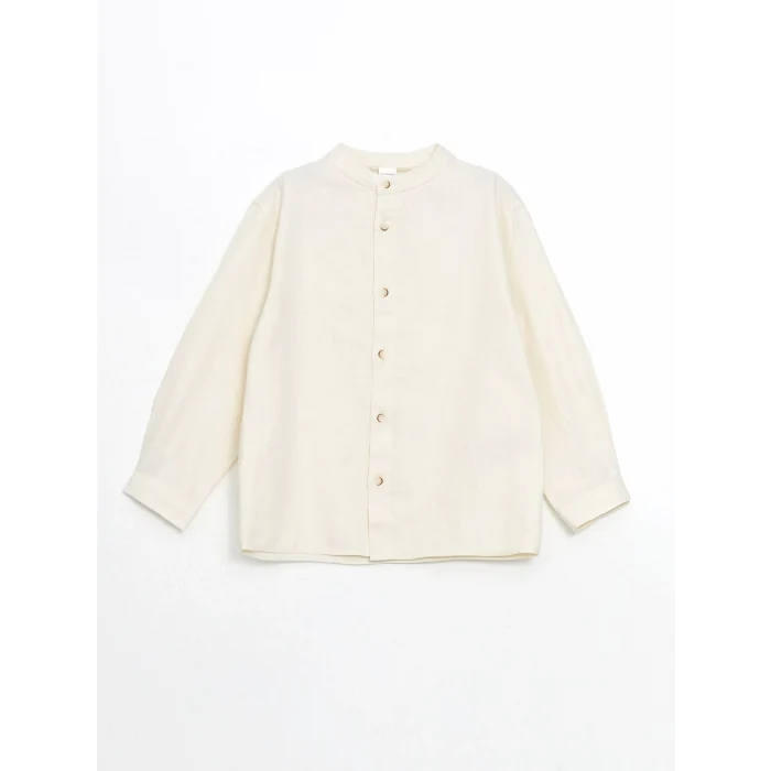 LCW Kids EKRU Hakim Yaka Uzun Kollu Erkek Çocuk Gömlek ve Jean Pantolon 2li