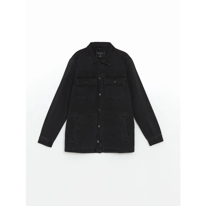 LCW Jeans SİYAH Standart Kalıp Erkek Jean Ceket