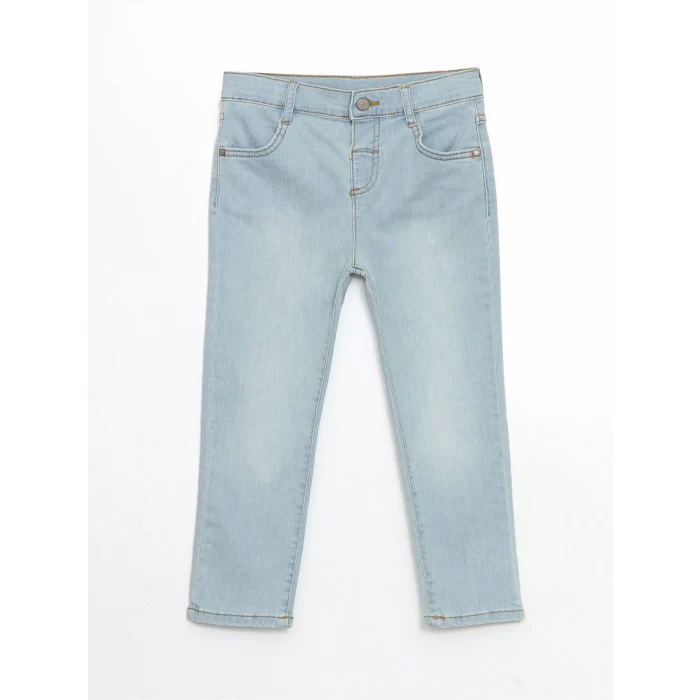 LCW Kids EKRU Hakim Yaka Uzun Kollu Erkek Çocuk Gömlek ve Jean Pantolon 2li