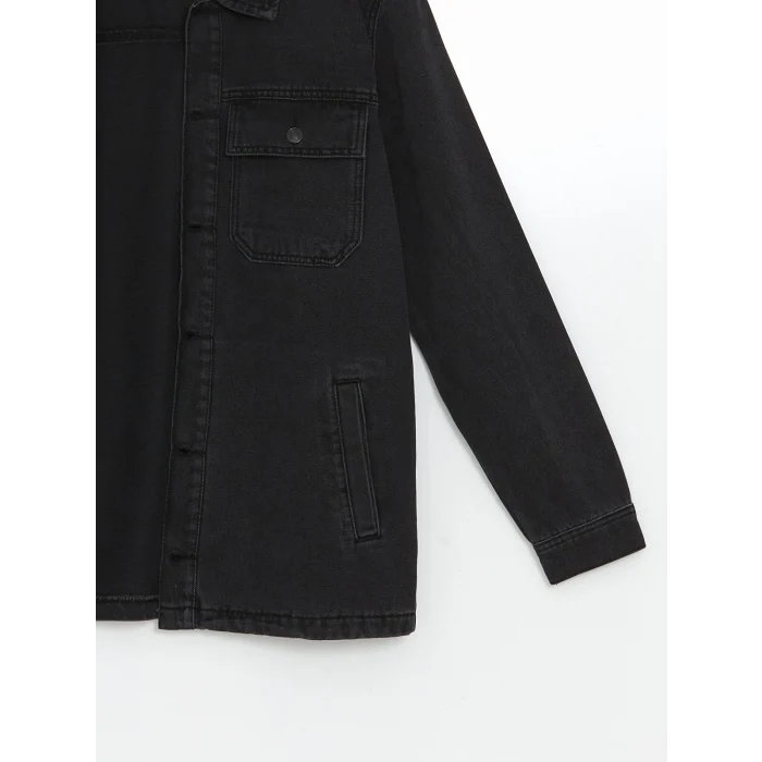 LCW Jeans SİYAH Standart Kalıp Erkek Jean Ceket
