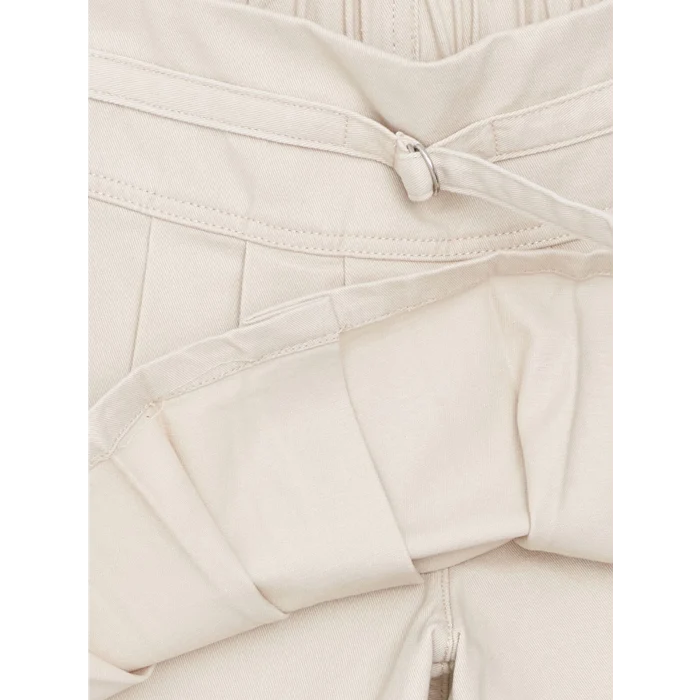 LCW Kids BEJ Beli Lastikli Pileli Kız Çocuk Şort Etek