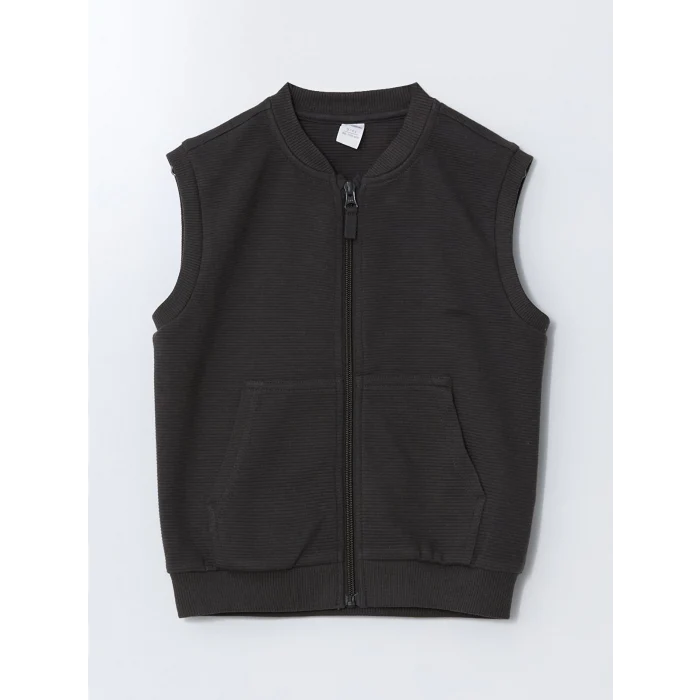 LCW Kids ANTRASİT V Yaka Basic Erkek Çocuk Yelek