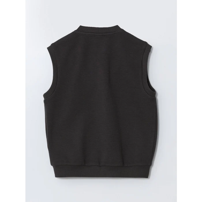 LCW Kids ANTRASİT V Yaka Basic Erkek Çocuk Yelek