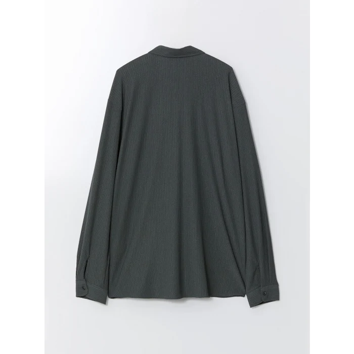 LCW Vision PETROL Regular Fit Uzun Kollu Erkek Gömlek