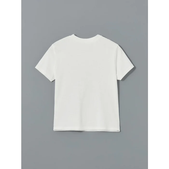 LCW Kids EKRU Bisiklet Yaka Baskılı Erkek Çocuk Tişört ve Şort 2li