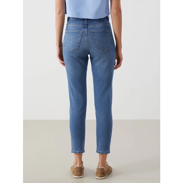 LCW Jeans İNDİGO Slim Mom Kadın Jean Pantolon