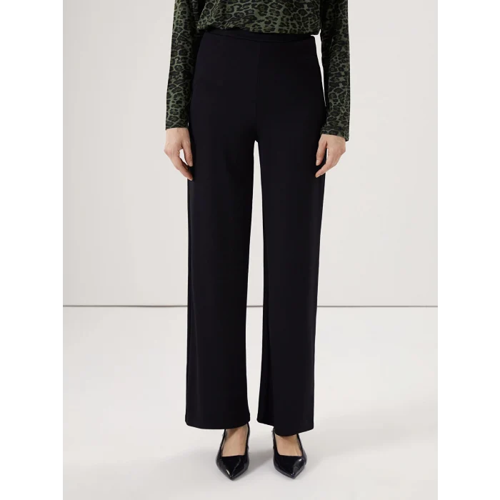 LCWAIKIKI Classic SİYAH Beli Lastikli Geniş Paça Kadın Pantolon